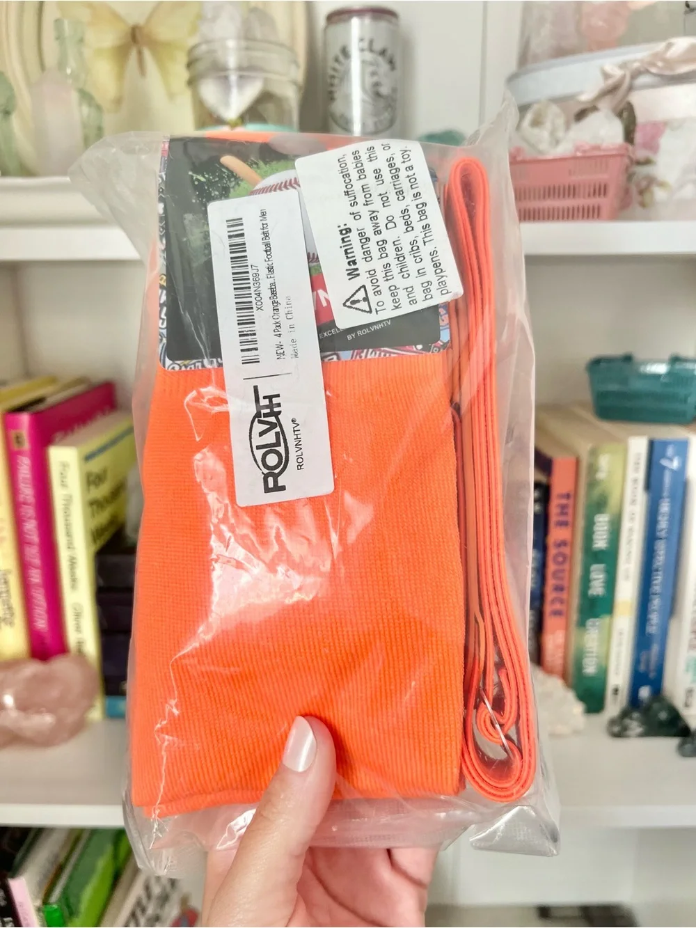 ROLVNHTV Adult Baseball Softball Combo Set Orange Socks Belt Arm Sleeves NEW⁠